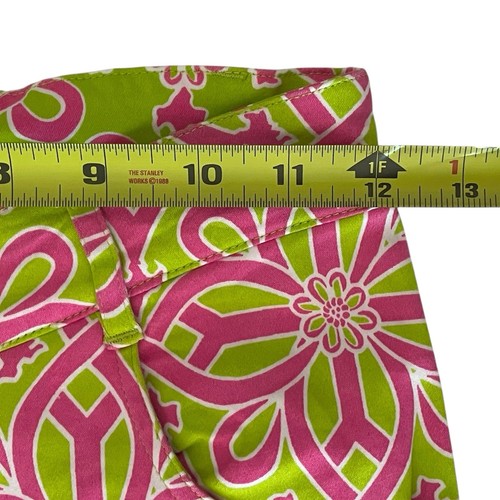 Gretchen Scott Jeans Womens XS Lime Green Pink Piazza Gripe Less Stretch NWT - Picture 4 of 9