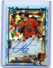 2021 Bowan Chrome Sapphire Coby Mayo Bowman 1st Auto /99