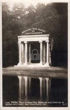 Golden Gate Park San Francisco California Behind Ruins RPPC Photo Postcard COPY