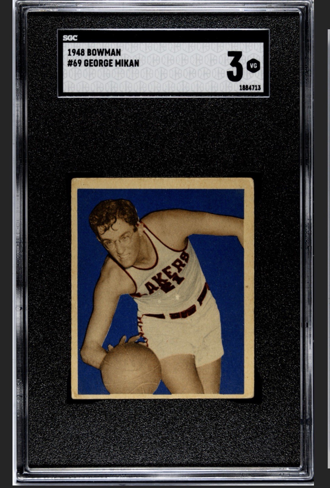 1948 Bowman George Mikan Rookie Card #69 SGC 3 - HOF