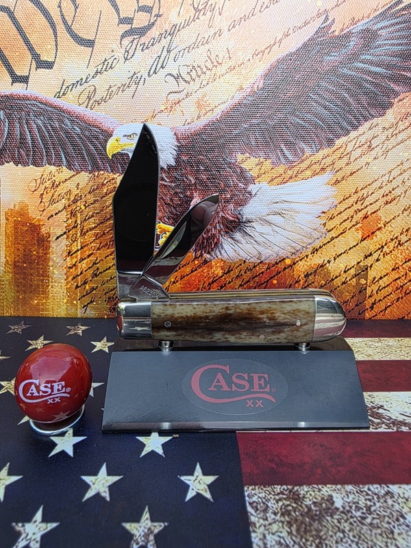 Case XX 1979 A6235 1/2 Torpedo Jack  Appaloosa smooth bone Pocket Knife