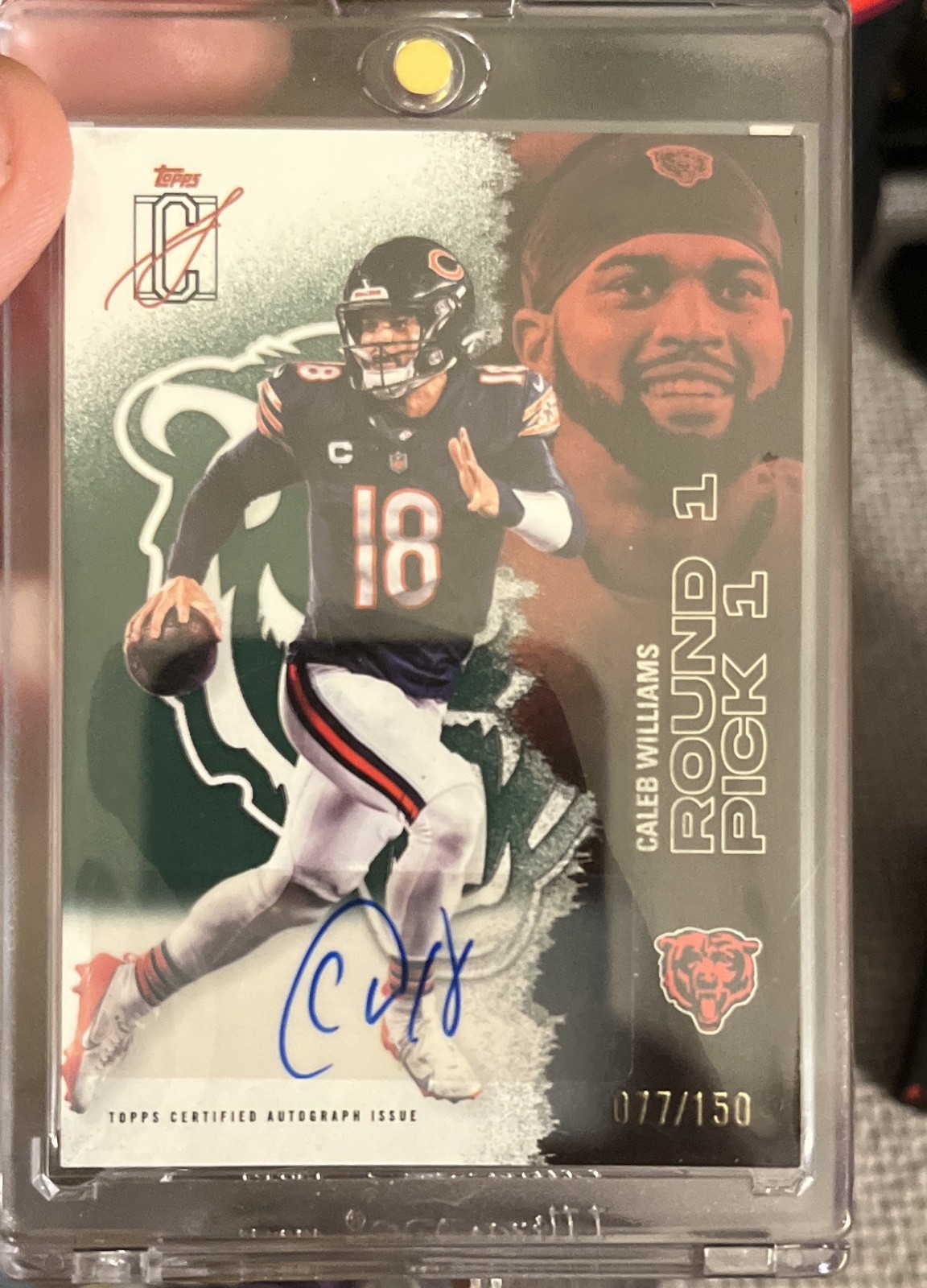 2025 Topps Signature Class - Caleb Williams #11 Green Autographs /150 (AU)