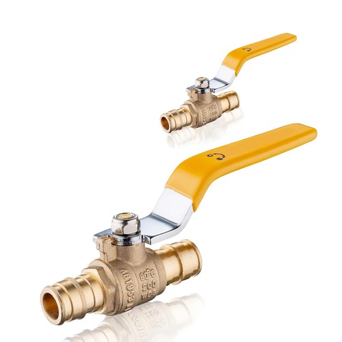 3/4 Inch PEXA Expansion Ball Valve Brass Shut Off Plumbing Fitting Part 2 PCS