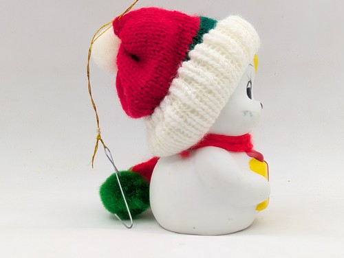 Adorno Campana de Ratón Porcelana Árbol de Navidad Regalo de Vacaciones Tela Sombrero 3.25" - Imagen 3 de 12