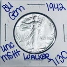 1942 BU UNCIRCULATED WALKING LIBERTY SILVER HALF DOLLAR AUTHENTIC U.S. MINT 7130
