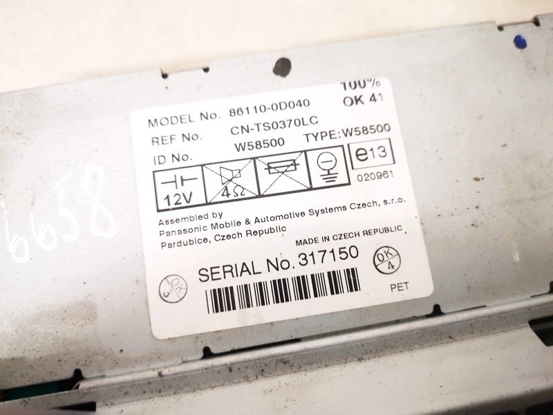 861100d040 Kassettenradio Autoradio 86110-0d040 Toyota Yaris DE1245229-43 - Bild 2 von 4