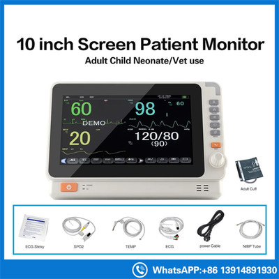 10 inch Humans/Vet use portable 6-parameter monitor vital signs monitor