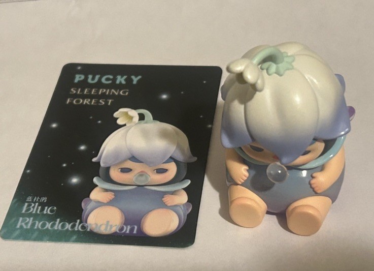 Blue Rhododendron Pucky Figure Pop Mart Sleepy Forest Series