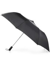 Recycled Canopy Vented Auto Open Golf Umbrella with Sunguard, Black