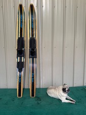 Vintage Cut'n Jump Pro Am Dual Concave Water Ski Slalom 67" Cabin Decor
