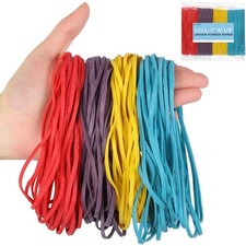 Large Rubber Bands for Office Use, Heavy Duty 7 Inch Elastic Bands, 100pcs