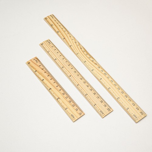Wooden Ruler, 6 inch 8 inch 12 inch Ruler, Pack of 3, Wood Ruler ...
