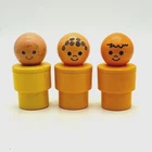 Fisher Price Little People Yellow Big Chunky Jumbo Figure Lot of 3 Vintage 1974