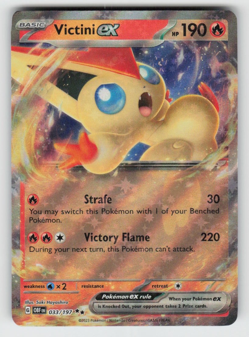 Victini ex 033/197 Double Rare Obsidian Flames Near Mint