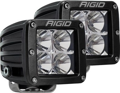 RIGID Industries 202113 D-Series PRO LED Light, Flood Optic, Surface Mount, Pair