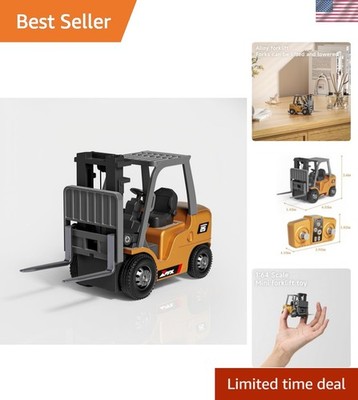 1/64 RC Forklift Toy 7 Channel 2 Mode Mini Remote Control Forklift Truck with...