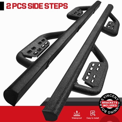 Fit 99-16 Ford F250 F350 Superduty Crew Cab Drop Nerf Bar BLK Running Boards BOC