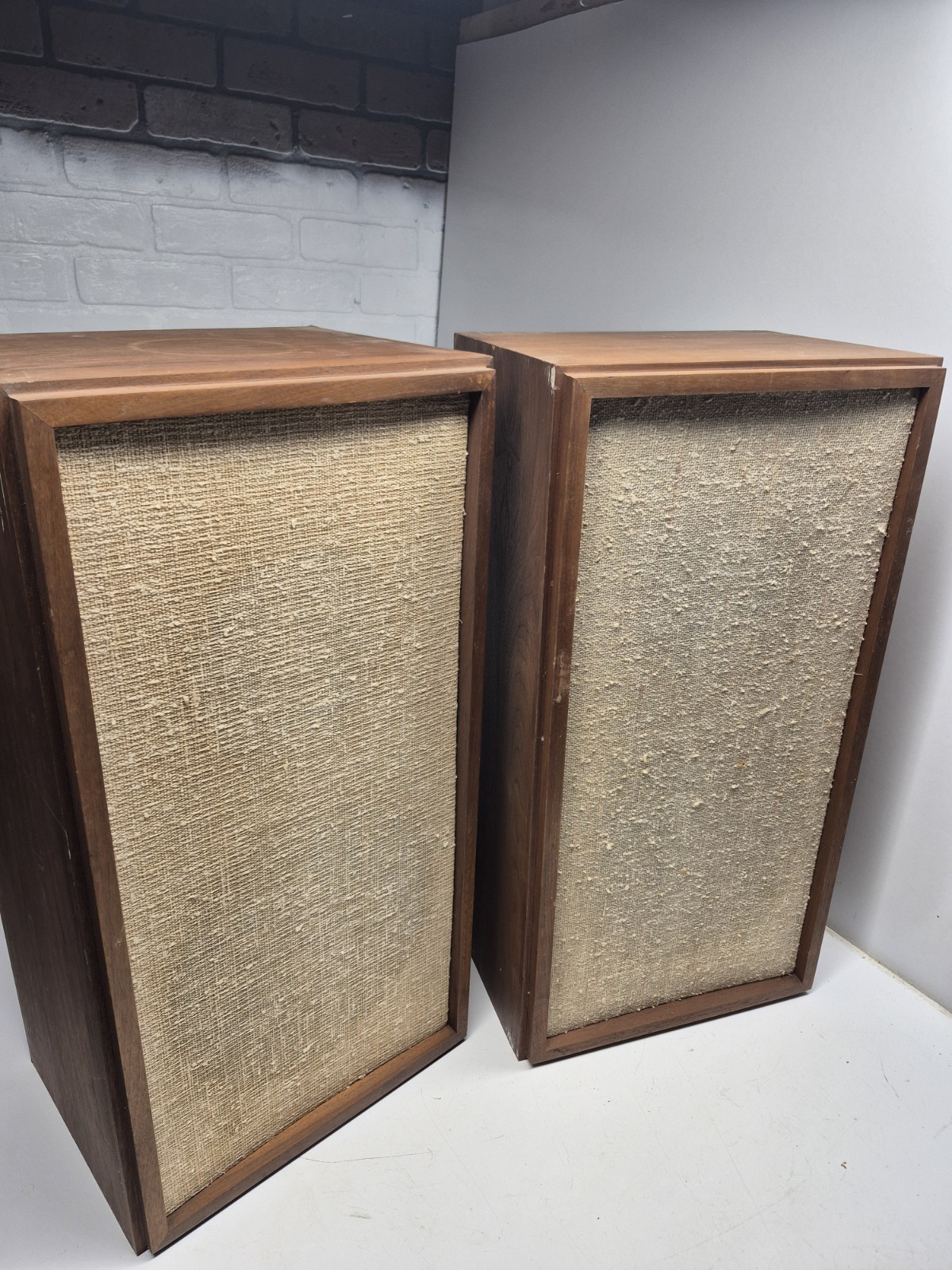 Vintage Pair Of KLH Model Twenty 20 Loudspeaker System Speakers
