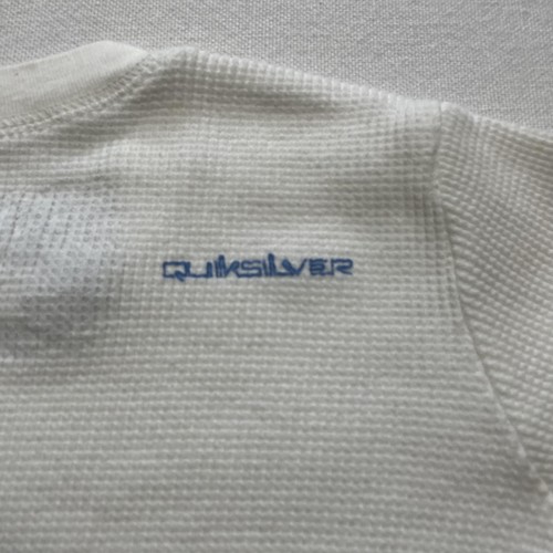 Camicia Vintage Quiksilver Piccola Manica Lunga Termica Gioventù 7/8 Waffle Y2K Surfer - Foto 6 di 10