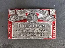 Vintage 1976 Budweiser The King of Beers Anheuser-Busch Pewter Belt Buckle
