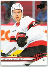 2025-26 Upper Deck Series 1 Holiday SP Green Foil #120 Artem Zub Ottawa Senators