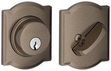 Schlage B60N-CAM Single Cylinder Keyed Entry Grade 1 Deadbolt - Grey