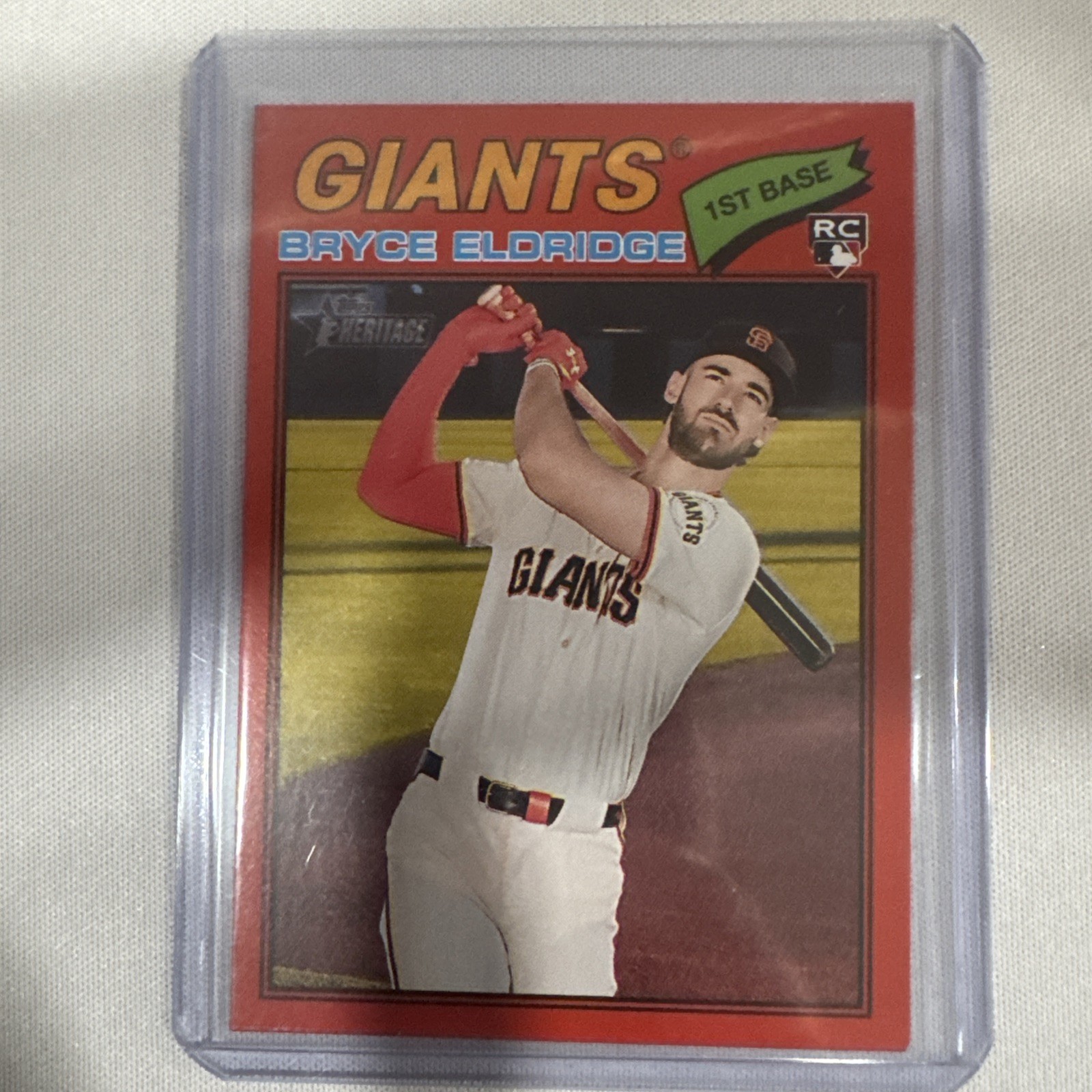 2026 Topps Heritage BRYCE ELDRIDGE Rookie RED BORDER Giants RC #310