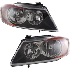 For 2006 BMW 325i Headlight Assembly Pair Driver and Passenger Side