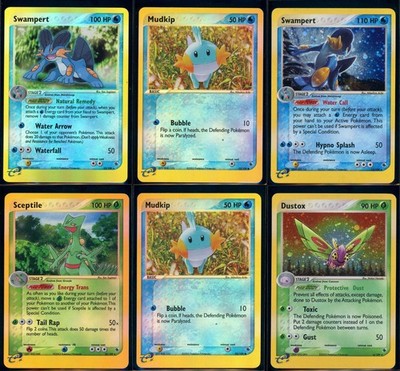 Pokemon EX RUBIN & SAPHIR - 6 Karten Konvolut - ENG - Near Mint