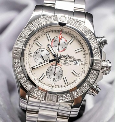 Breitling Super Avenger II Chronograph 48 mm FACTORY DIAMONDS $13K