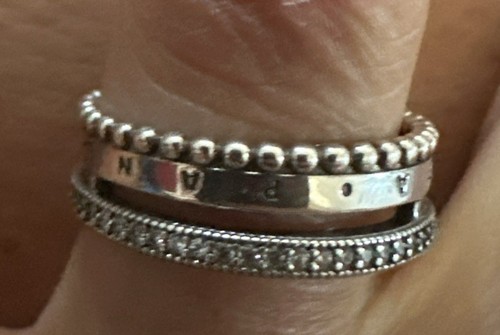 Pandora Ring Nur Wenige Male Getragen, 3 Reihig - Bild 2 von 3