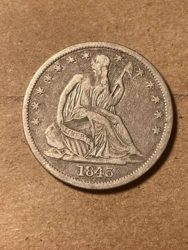 1843 O Seated Liberty Half Dollar - PQ VF - As Shown! (#1519)