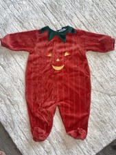 Vintage Little Me Baby Pumpkin Outfit Size 6 Months Halloween Costume