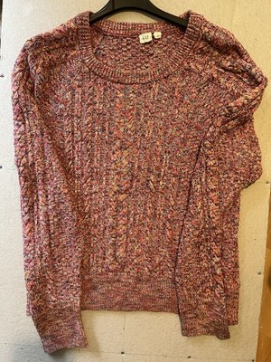 Damen Pullover / Pulli Zopfmuster Mehrfarbig Gap Größe XL -Y