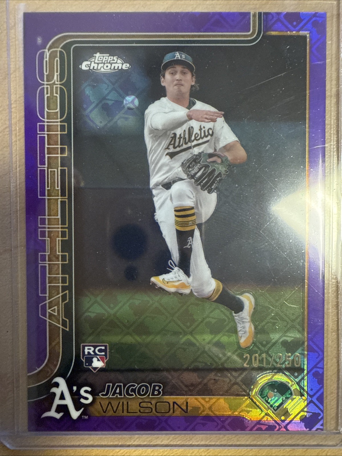 2025 Topps Chrome JACOB WILSON #96 Purple Logofractor /250 (RC)