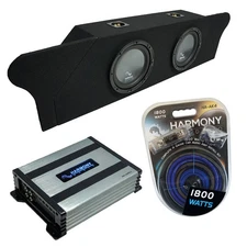 10-15 Chevy Camaro Coupe Trunk Harmony R104 Dual 10" Sub Box & HA-A400.1 Amp