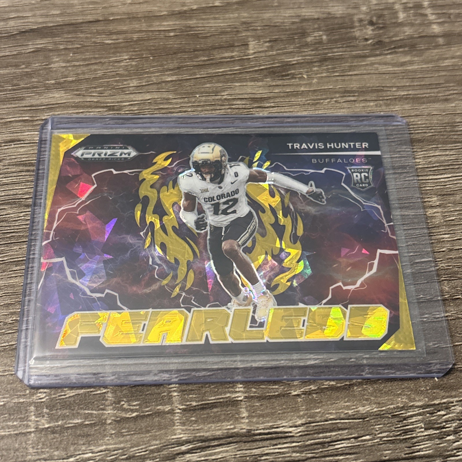 2025 Panini Prizm Draft Picks - Fearless Travis Hunter #F-THR Gold Ice Prizm 