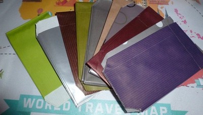 Lot De 100 Pochettes Cadeau Papier 7x12 Cm - 5 Modèles Multicolores, Pour Bijoux Ou Petits Présents