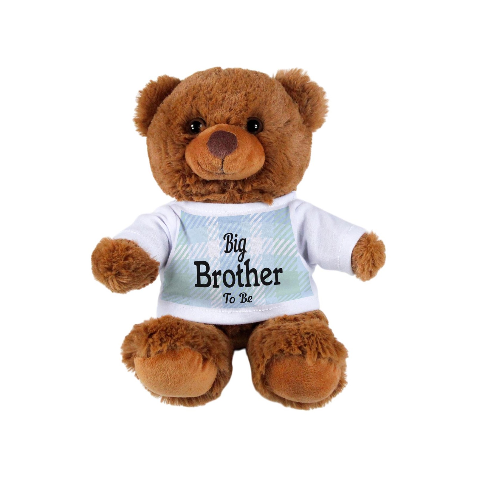 Big Brother To Be Teddy Bear Gift - Dark Brown Stuffed Animal Toy with T-Shirt