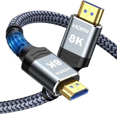 8K HDMI Cable 60FT 48Gbps High Speed Fiber Optic HDMI 2.1 Cable, 8K 60Hz, 4K