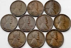 1909 - 1919 P Circulated Lincoln Wheat Penny Cent Lot * 10 Coin Set * * Nice!