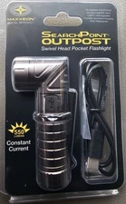 Maxceon SearchPoint Outpost Swivel Head Rechargerable Pocket Flashlight