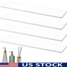 4 Pack Medicine Cabinet Shelves Durable Plastic Wall Mount Storage Organizer New
