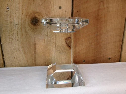 Vintage Waterford Crystal Square 6" Pedestal Pillar or Candlestick Candle Holder