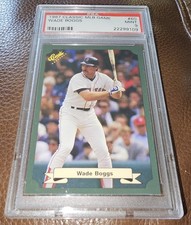 1987 Classic Green #60 Wade Boggs PSA 9 MINT HOF Boston Red Sox MLB Game 