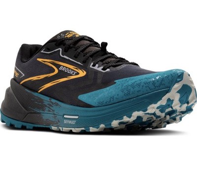 Brooks Men's Size 7.5 Catamount 3 Trail Running Sneakers Black Blue Speed Trail