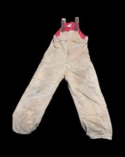 Carhartt Duck Bib Overalls Unlined Size 38 X 30 Brown  