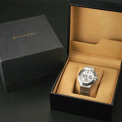 Bvlgari Diagono Tachymetric Chronograph Ch40Sta AT SS White Dial