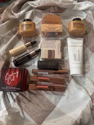 Revolution IMAN Mixed Lot Lustre Gold, Glycolic Polisher, Baking Oil, Contour