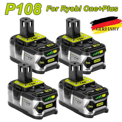 4x 18V 7.0Ah Akku für RYOBI One Plus Lithium RB18L50 P108 P104 Batterie 18 VOLT